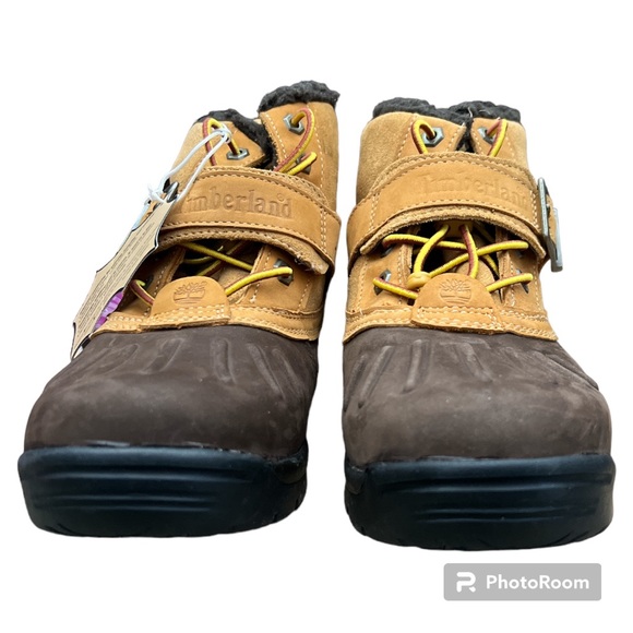 Kids’ juniors’ Timberland waterproof Mallard ankle booties 5.5 wheat brown NEW - Picture 5 of 9